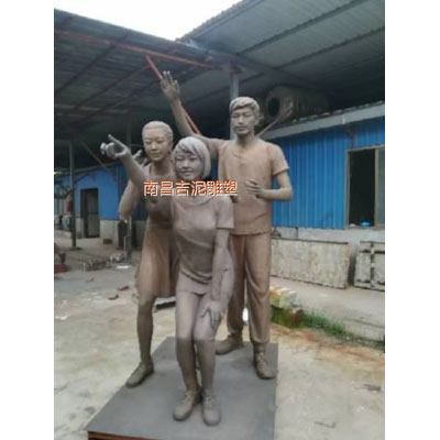 青村校园题材人物铸铜雕塑